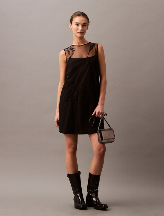 Embroidered Mini Dress