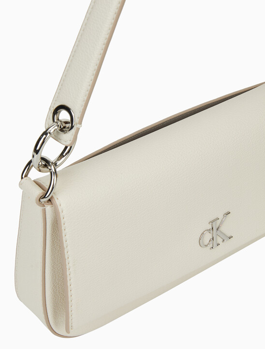 Minimal Monogram Flap Shoulder Bag