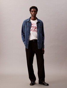 Cotton Relaxed Embroidered Graphic Tee, Snow White, hi-res
