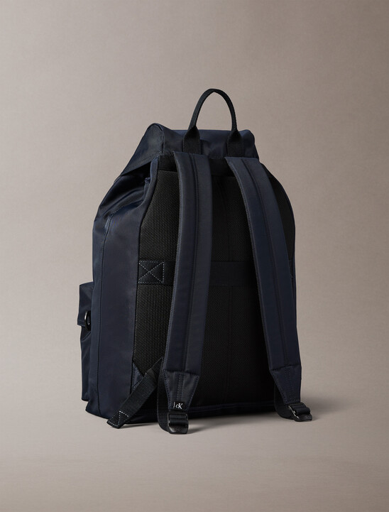 Nylon Monogram Logo Top Flap Backpack