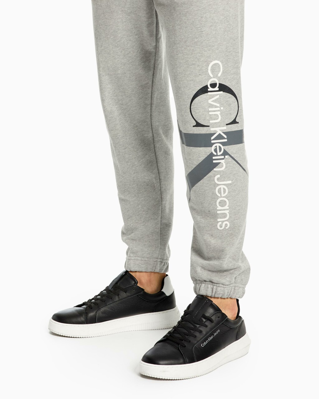 Two Tone Monogram 運動褲, Light Grey Heather, hi-res