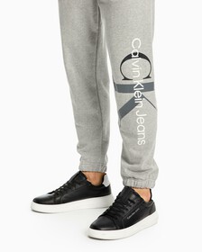Two Tone Monogram 運動褲, Light Grey Heather, hi-res