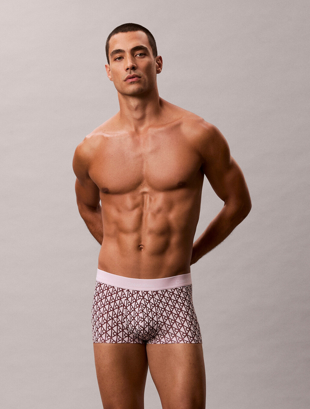 Icon 超細纖維彈性低腰平口內褲, BIJOU MODERN EMBLEM OUTLINE_SPRING LILAC, hi-res