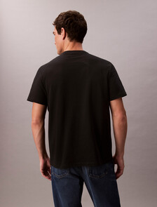 刺繡 Monogram 標誌寬鬆 T 裇, Black, hi-res