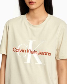 Organic Cotton Monogram Tee, Eggshell, hi-res