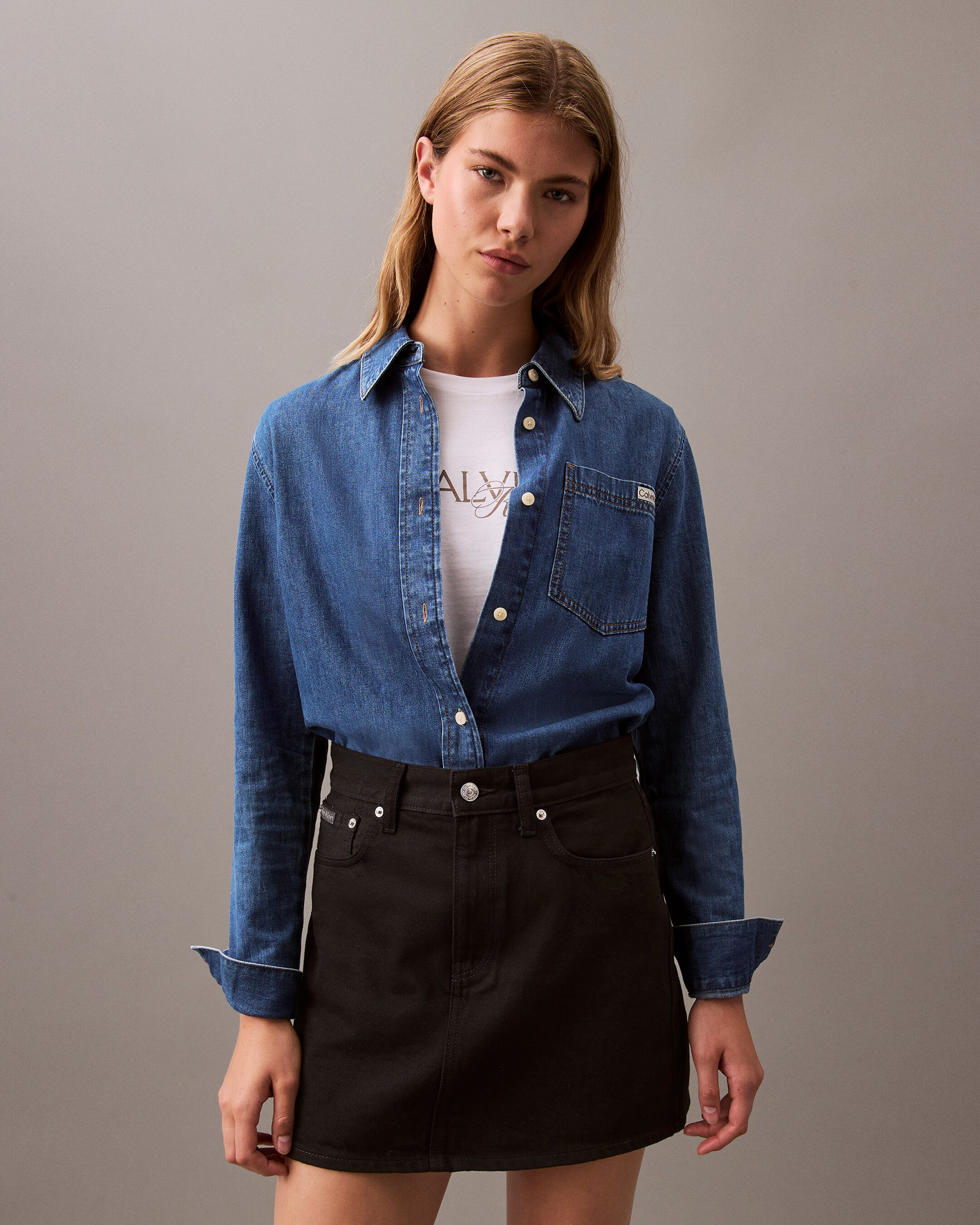 High Rise Denim Mini Skirt black Calvin Klein Hong Kong