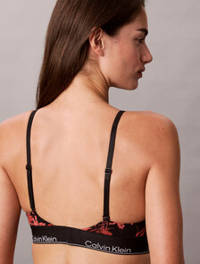 Icon Cotton Modal Lightly Lined Triangle Bra, Momiji Small Black, hi-res