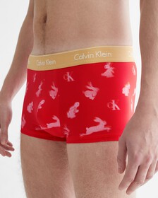 ALL OVER PRINT LOW RISE TRUNKS, LNY RABBIT PRINT+FLAME SCARLET, hi-res