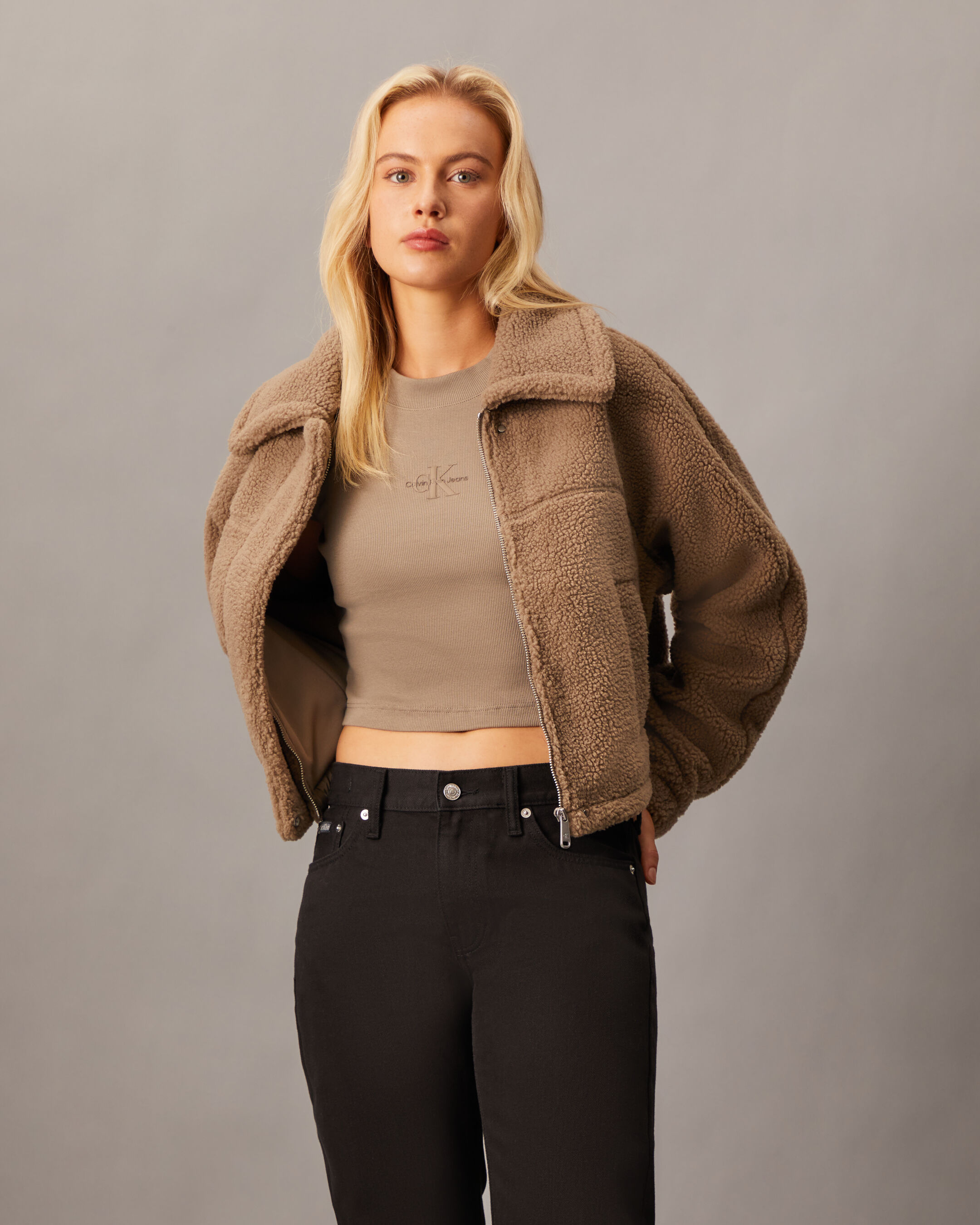 Thermal Resistance Sherpa Jacket grey Calvin Klein Hong Kong
