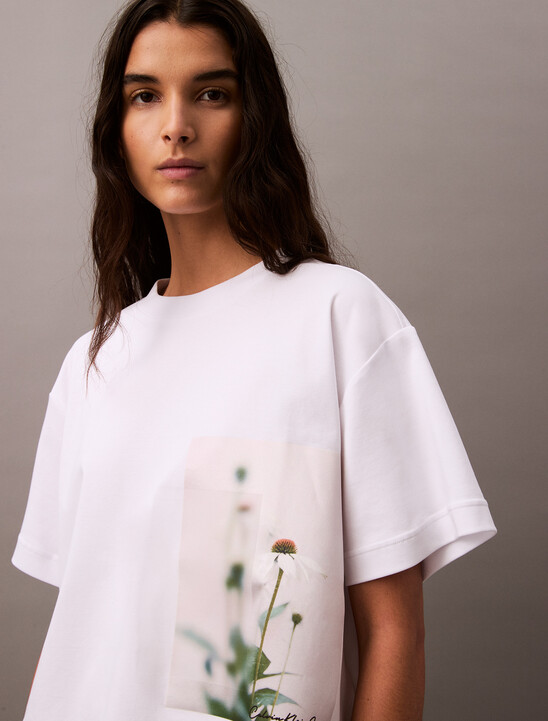 Cropped Floral Print T-shirt