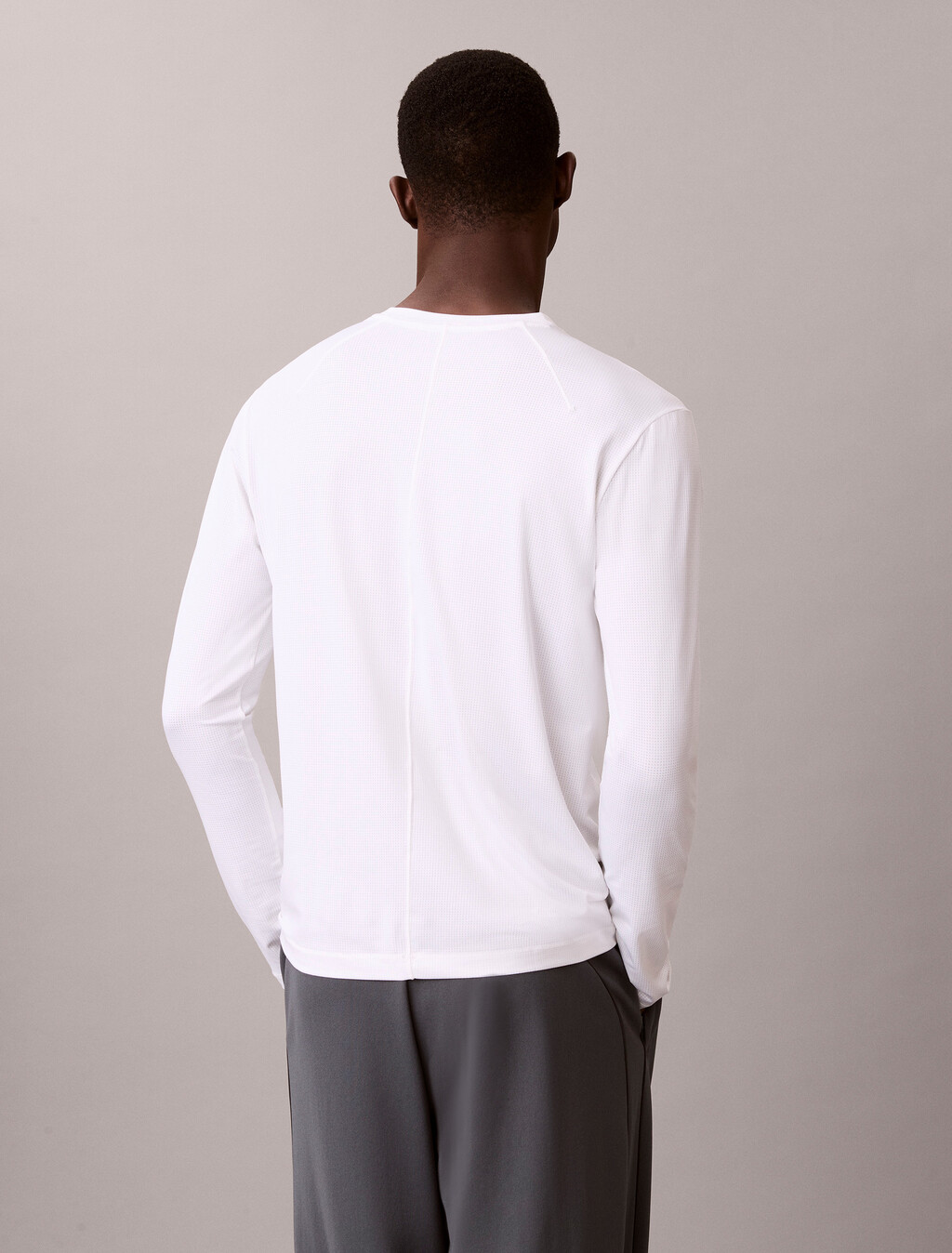 運動長袖 T 恤, Classic White, hi-res