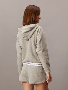 Icon Cotton Zip Through Hoodie, H111 Grey Heather, hi-res