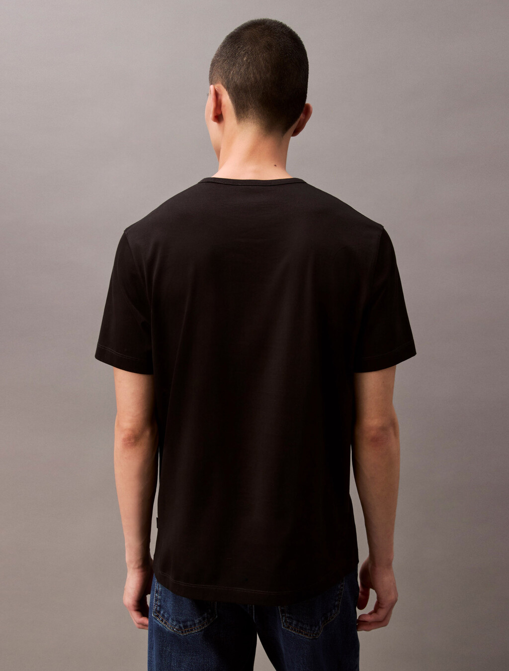 The Calvin Double Mercerized Tee, Black, hi-res