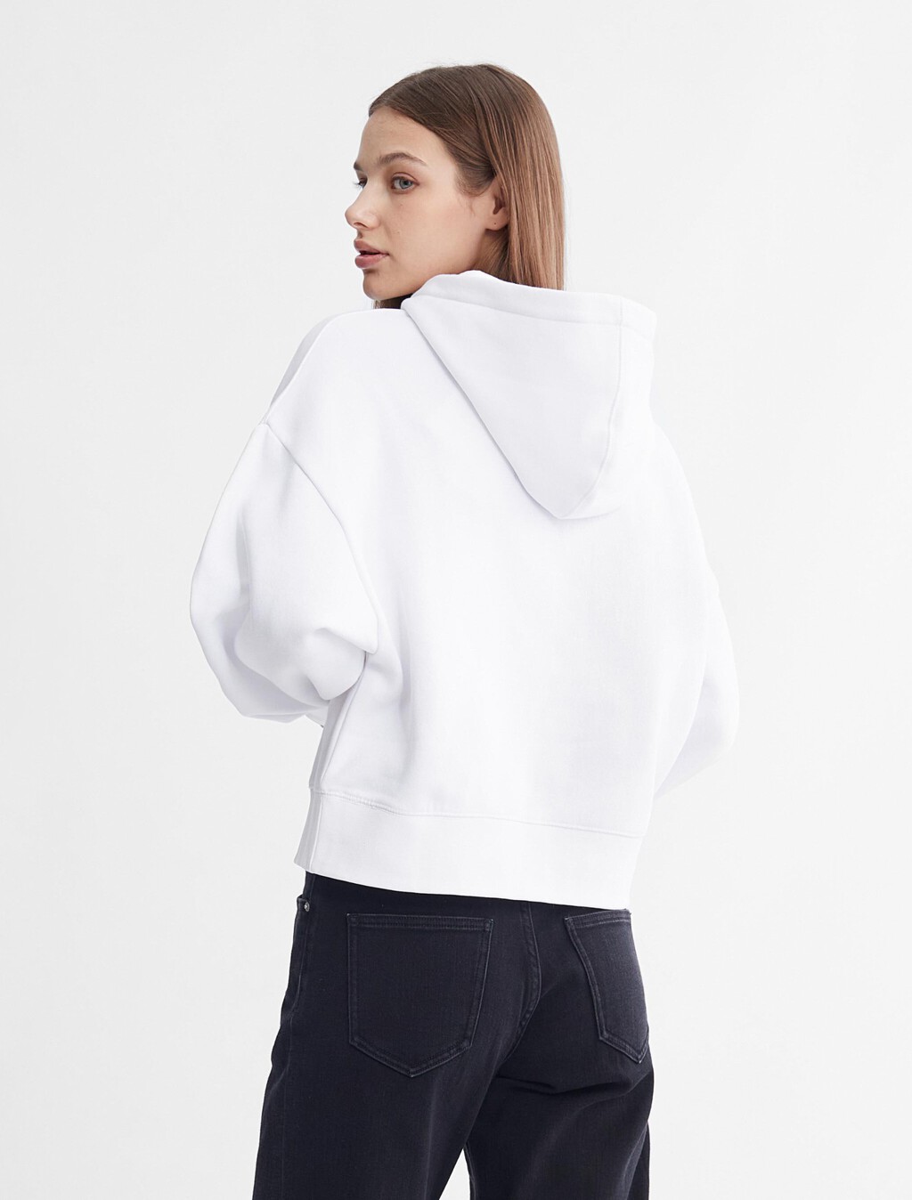 Archive Logo Fleece Hoodie, Brilliant White, hi-res