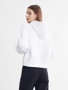 Archive Logo Fleece Hoodie, Brilliant White, hi-res