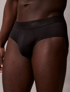 CK Black Microfiber Hip Brief, Black, hi-res