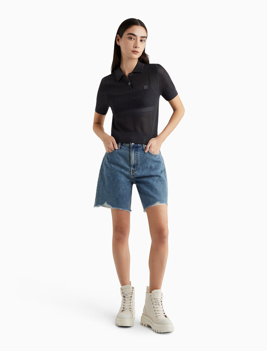 Second Skin Open Knit Polo