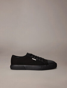 Alvaro 棉質帆布標誌運動鞋, Triple Black/Honey, hi-res