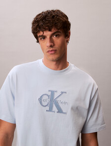 Relaxed Logo Appliqu&eacute; T-shirt, Breezy Blue, hi-res