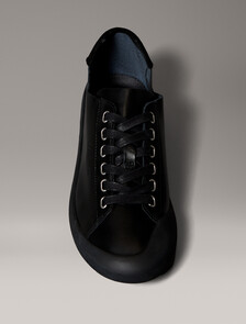 Smooth Leather Hybrid Trainers, Triple Black, hi-res