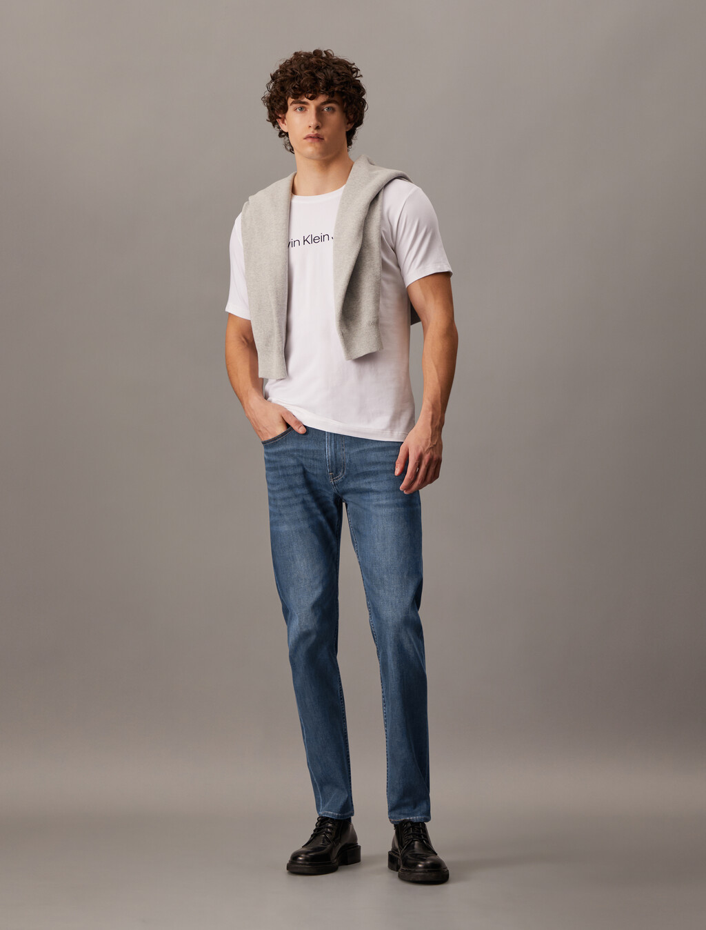 37.5 Bi-Stretch Modern Taper Jeans, Denim Dark, hi-res