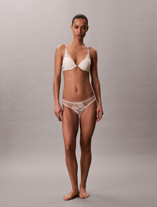 CK Black Bridal Push Up Plunge Bra, Antique White, hi-res