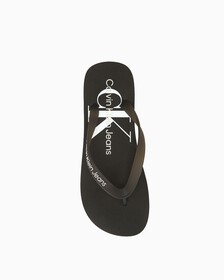 Delhi Monogram Beach Sandals, Black, hi-res