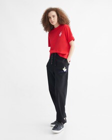 YEAR OF THE RABBIT FLOCKED APPLIQUE TEE, FLAME SCARLET, hi-res