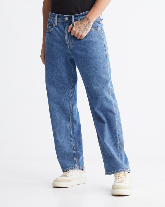 Recycled Cotton 90s Straight Cropped Jeans
