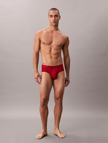 CK Black Microfiber Hip Brief, Red Stamp, hi-res