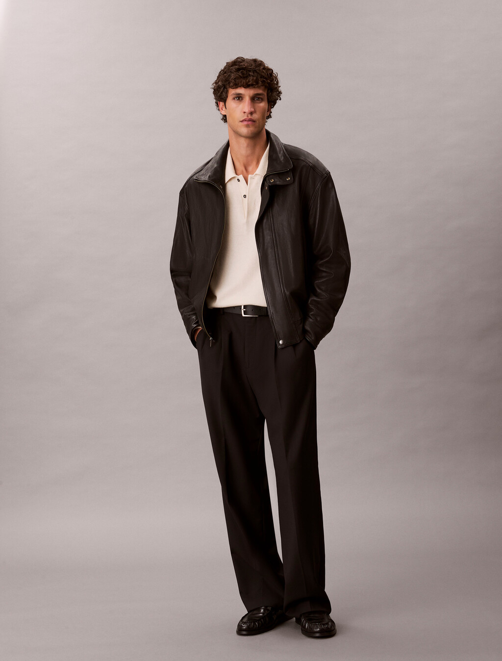 Cashmere Polo Jumper, Baby's Breath, hi-res