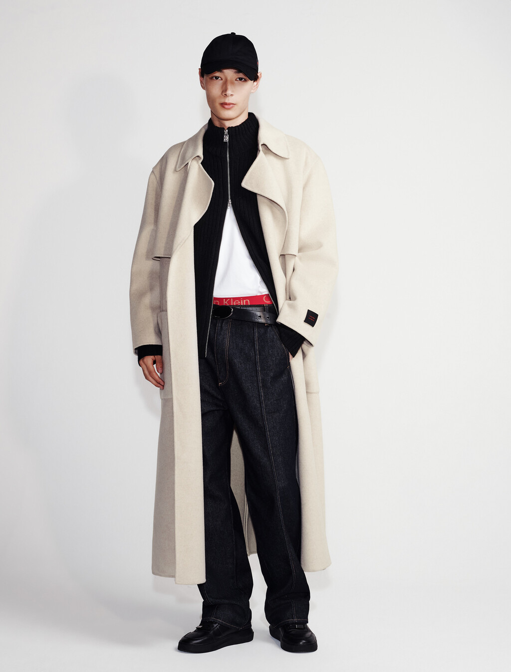 Wool Blend Trench Coat, Peyote, hi-res