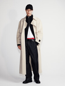 Wool Blend Trench Coat, Peyote, hi-res