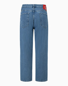 CK One 及踝牛仔寬管褲, Denim Medium, hi-res