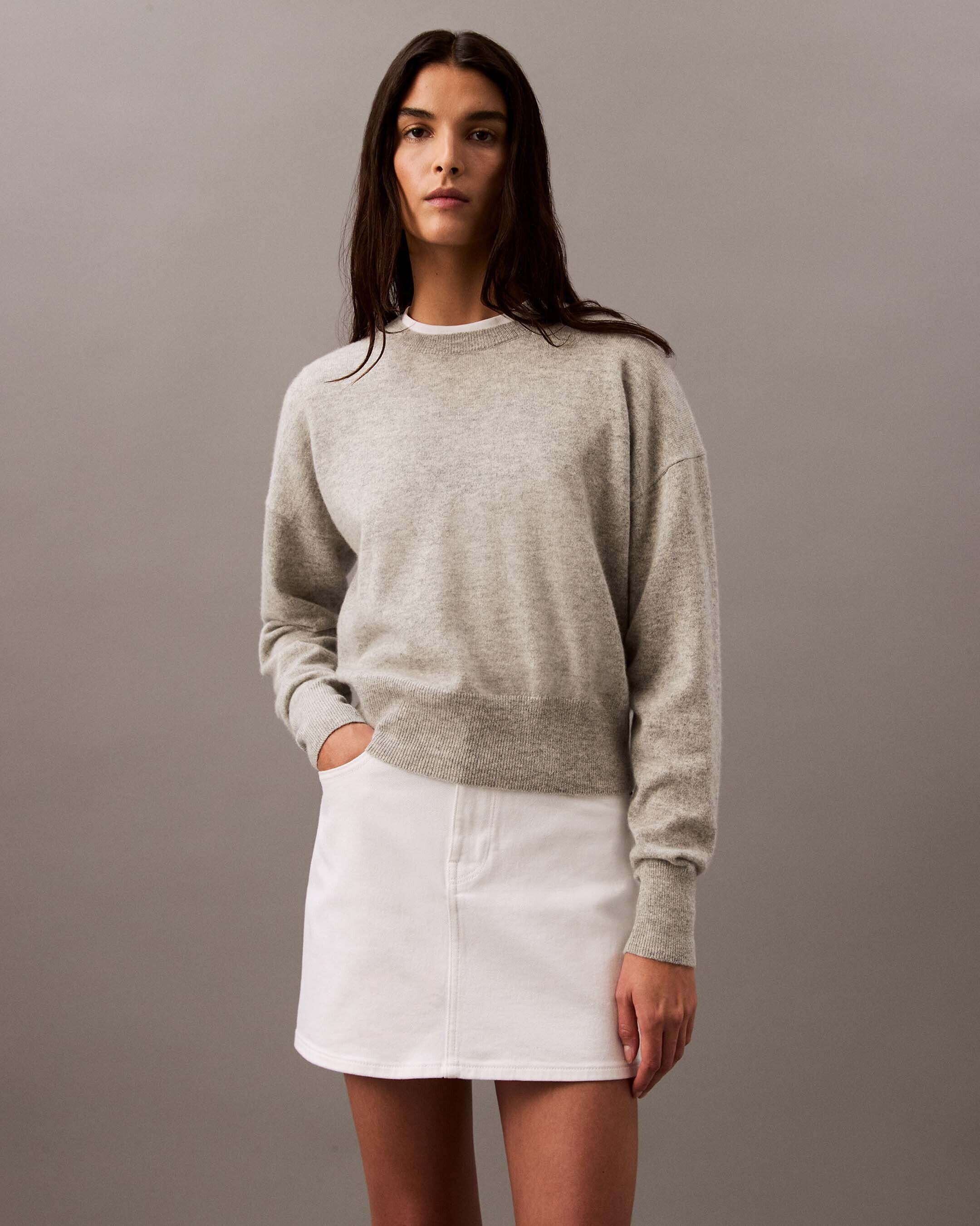 Cashmere Crewneck Sweater grey Calvin Klein Hong Kong