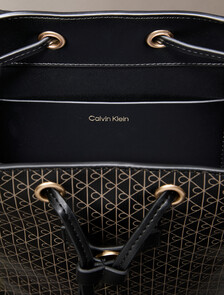 Allover Emblem Logo Mini Backpack, BLACK AOP, hi-res