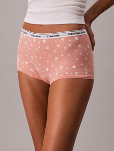 Modern Logo Hipster Panty, Falling Floral Coral Almond, hi-res