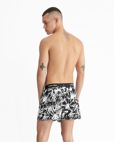 CALVIN KLEIN 1996 純棉修身平角褲, PALM TREES PRINT+BLACK, hi-res