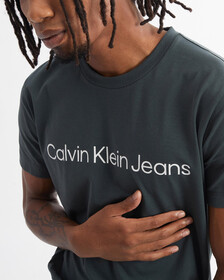 INSTITUTIONAL LOGO SLIM TEE, Dark Seaweed, hi-res