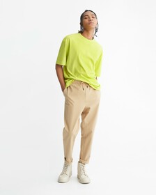 CALVIN LOGO CREW NECK TEE, Lime Luster, hi-res