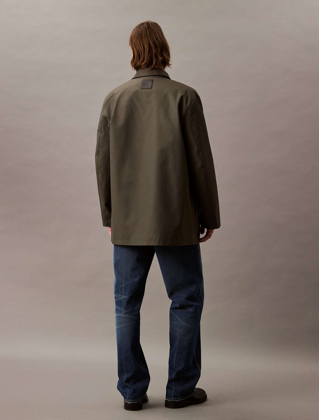 Contrast Collar Car Coat, Beluga, hi-res