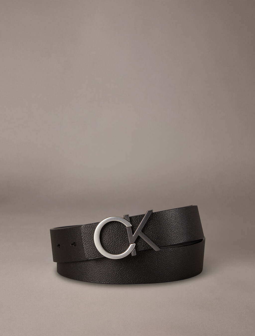 CK 高級雙面腰帶, Black/Gray Pinstripe, hi-res