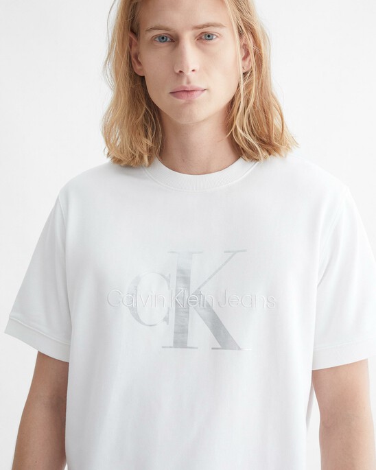 WINTER WHITES MONOGRAM SHORT SLEEVE SWEATSHIRT