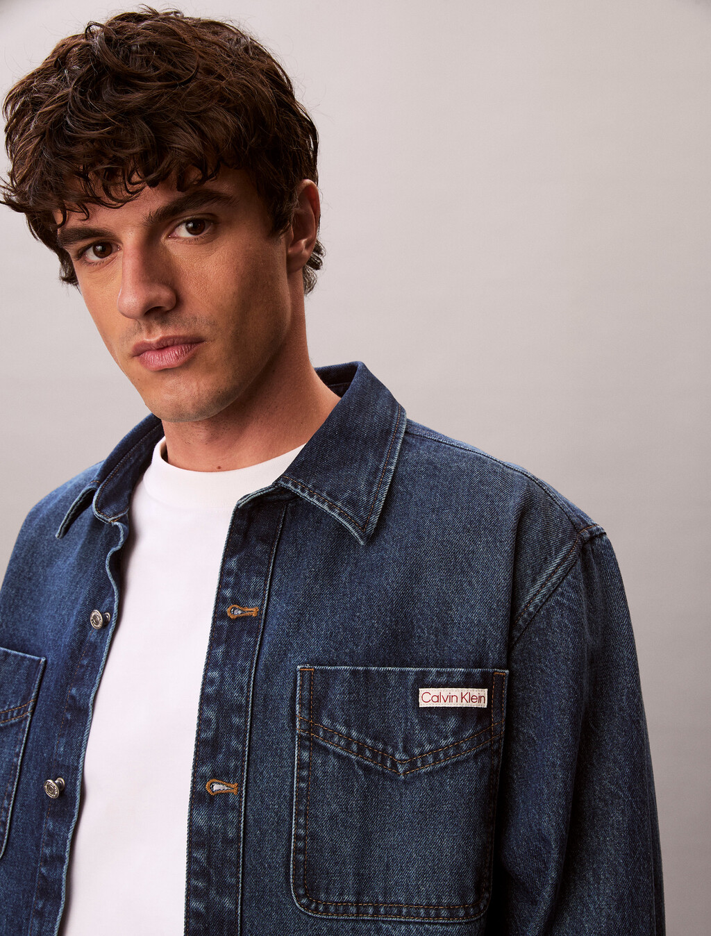 90s Denim Overshirt, HORIZON, hi-res