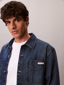 90s Denim Overshirt, HORIZON, hi-res