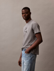 Monogram T-shirt, Med Grey Htr, hi-res