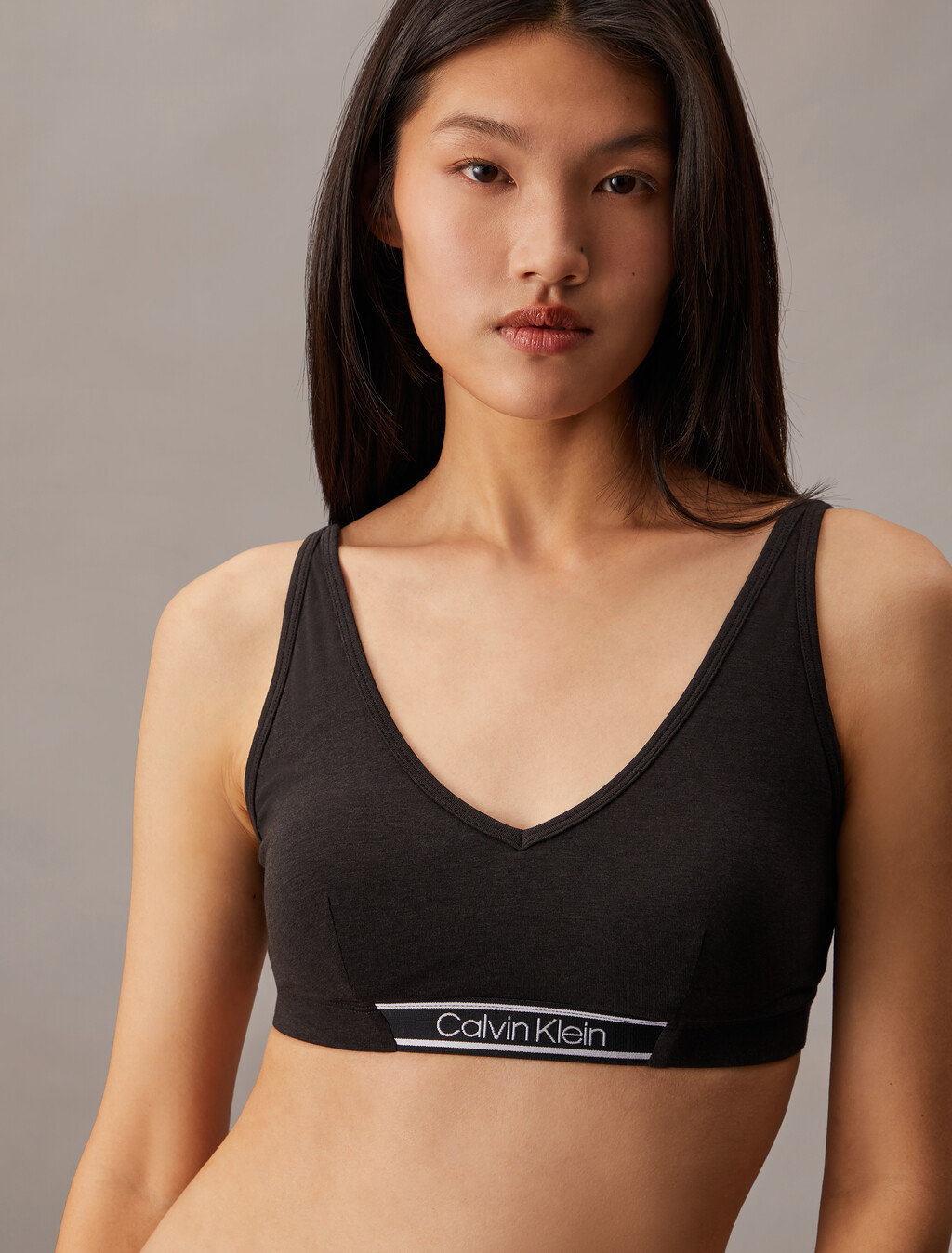 Bamboo Comfort Lightly Lined Bralette, Black, hi-res