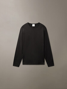 The Calvin Mercerized Tee, Black, hi-res
