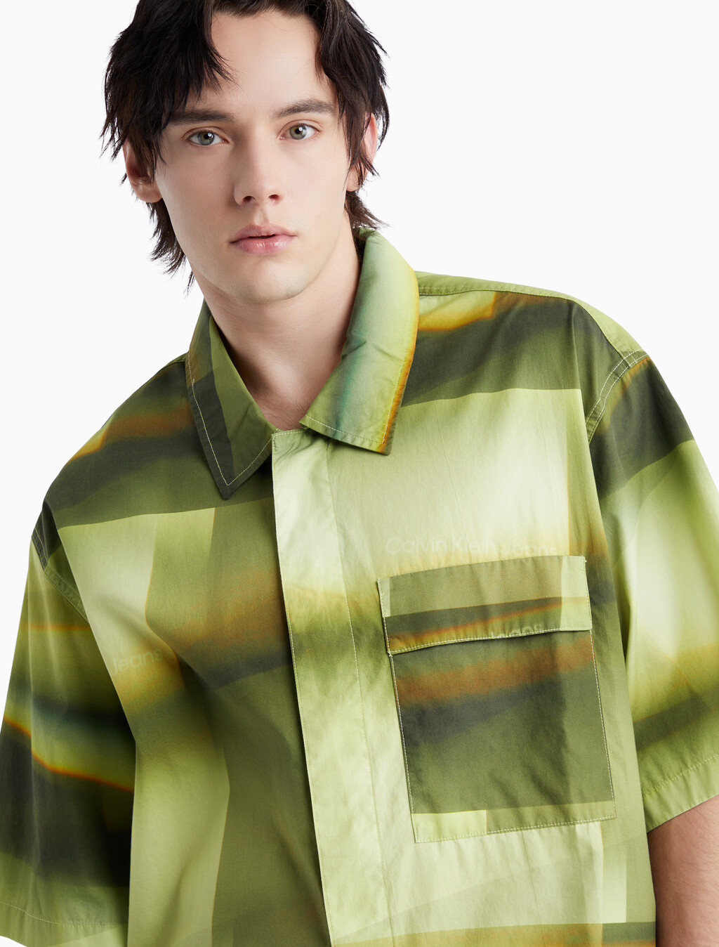 Senses All Over Print Relaxed Shirt, Illuminated Reflection Aop, hi-res