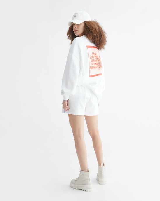 HYBRID COMFORT BACK SLOGAN SWEATSHIRT